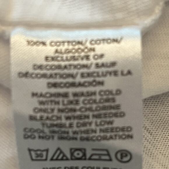 Loft VGUC Mama White Tank Top with Embroidery. Size M - Picture 5 of 5